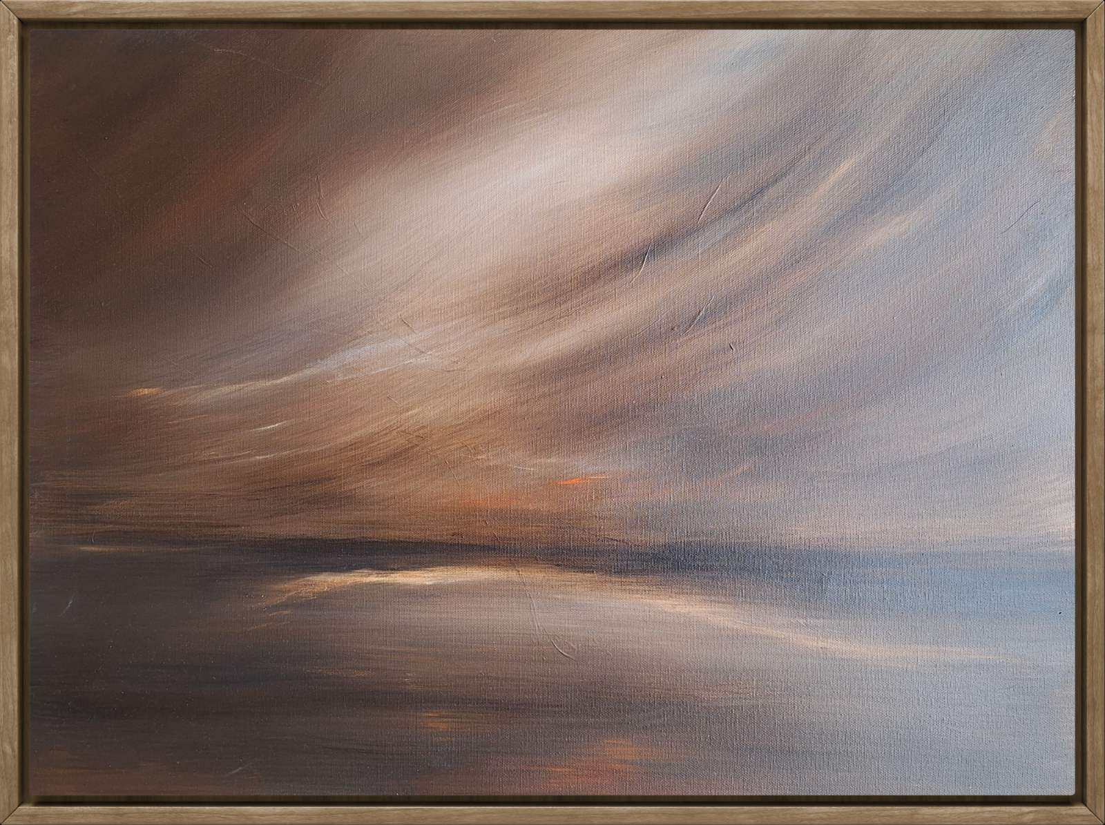 threads-of-the-rising-sun-abstract-painting-landscape-art-berza Modern marine sunrise landscape painting Threads of the Rising Sun in acrylic.